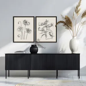 Garden Sketch S/2 Framed Art