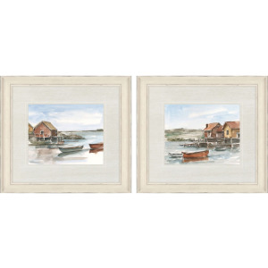 Rustic Lake House S/2 Framed Art