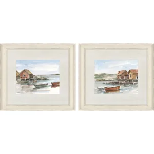 Rustic Lake House S/2 Framed Art
