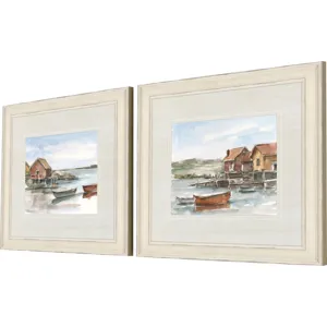 Rustic Lake House S/2 Framed Art