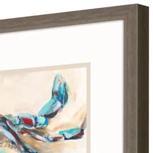 Blue and Red Crab S/2 Framed Art