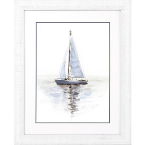 Mirrored Sailboat II Framed Art