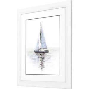 Mirrored Sailboat II Framed Art