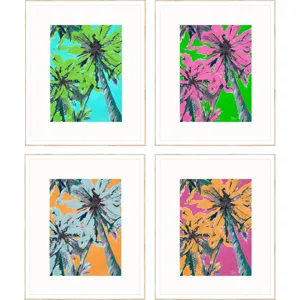Bright Palms S/4 Framed Art
