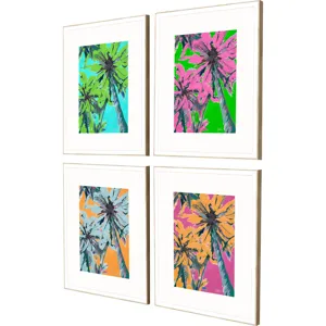 Bright Palms S/4 Framed Art