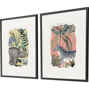 Wild Wonderland II S/2 - Framed Art
