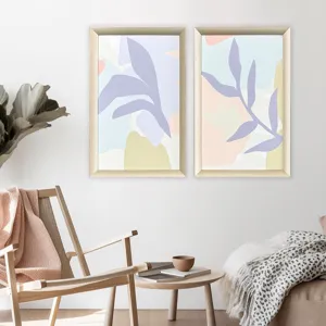 Pastel Tropics S/2 - Framed Art