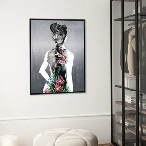 Silhouette in Bloom I - Canvas