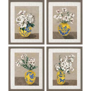 Decorative Bouquet S/4 - Framed Art