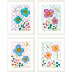 Happier Days S/4 - Framed Art