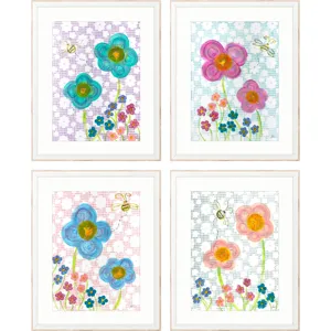 Happier Days S/4 - Framed Art