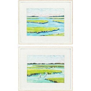 Dusky Marsh S/2 - Framed Art