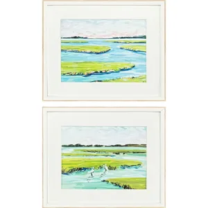 Dusky Marsh S/2 - Framed Art
