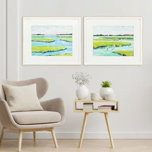 Dusky Marsh S/2 - Framed Art