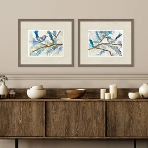 Here Birdie Birdie S/2 - Framed Art