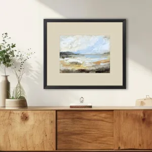 Smudged Coastline I - Framed Art