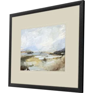 Smudged Coastline II - Framed Art