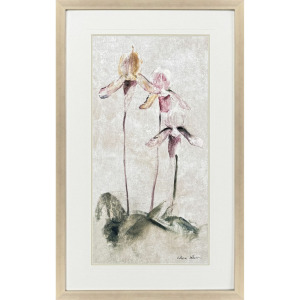 Purple Dancing Orchid I - Framed Art