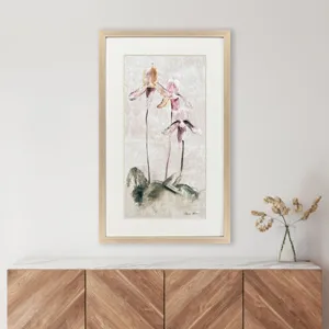 Purple Dancing Orchid I - Framed Art
