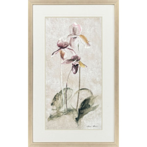 Purple Dancing Orchid II - Framed Art