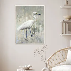 White Egret - Canvas