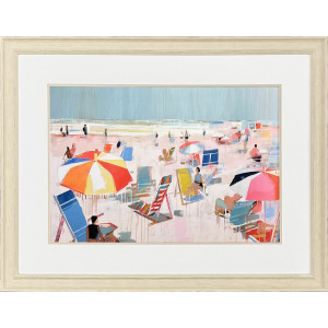 Summer Days on Beach I - Framed Art