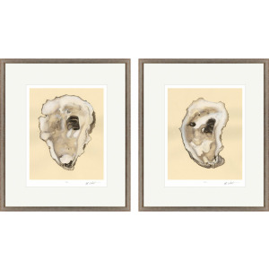 Sepia Oysters I S/2 - Framed Art