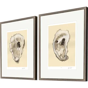 Sepia Oysters I S/2 - Framed Art