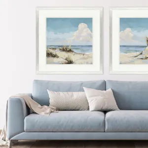 Cloudy Beach I - Framed Art