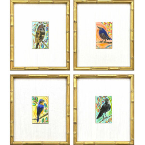 Sassy Birds S/4 Framed Art