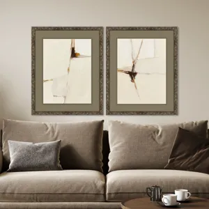 Melding Titanium S/2 Framed Art