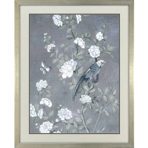 Birds and Blooms I Framed Art