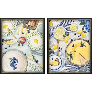 Summer Picnic S/2 Framed Art