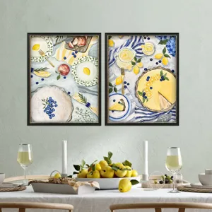 Summer Picnic S/2 Framed Art