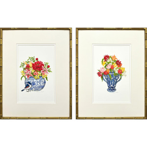 Blue and White I S/2 Framed Art
