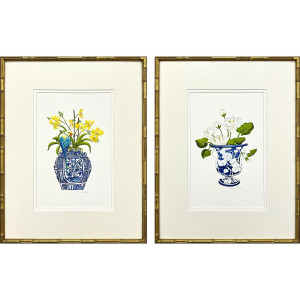 Blue and White II S/2 Framed Art