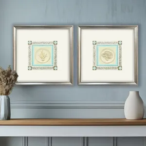 Coral Circles I S/2 Framed Art