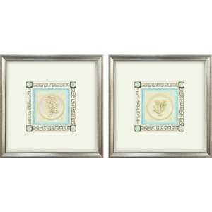 Coral Circles II S/2 Framed Art
