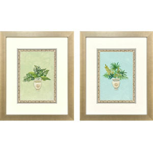 Grecian Vase Palm II S/2 Framed Art