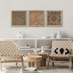 Wood Inlay I S/3 Framed Art