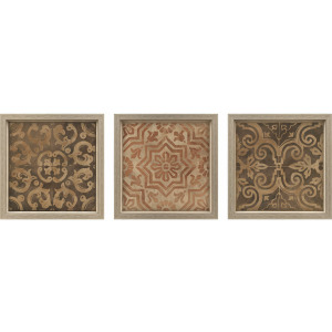 Wood Inlay II S/3 Framed Art