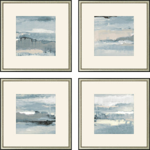 Splendid Blues S/4 Framed Art