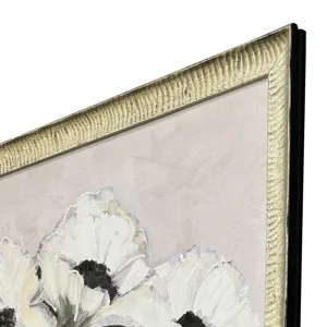 White Flowers Framed Art