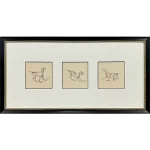 French Pointer Series Framed Art