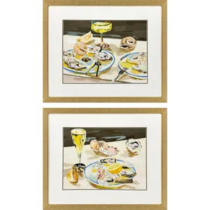 Oyster Indulgence S/2 Framed Art