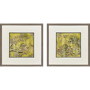 Saffron Wallflowers S/2 Framed Art