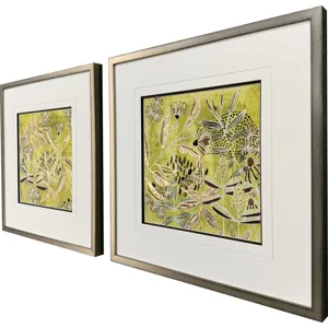 Saffron Wallflowers S/2 Framed Art