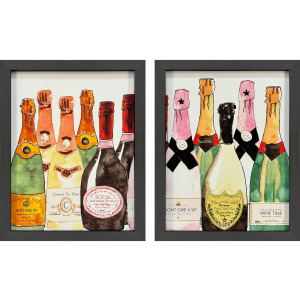 Bubbly S/2 Framed Art