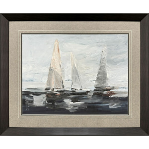 Sailing on the Bay I Framed Art