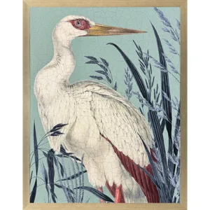 Coastal Paradise Stork Framed Art